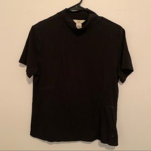 Black Mock Neck Tee